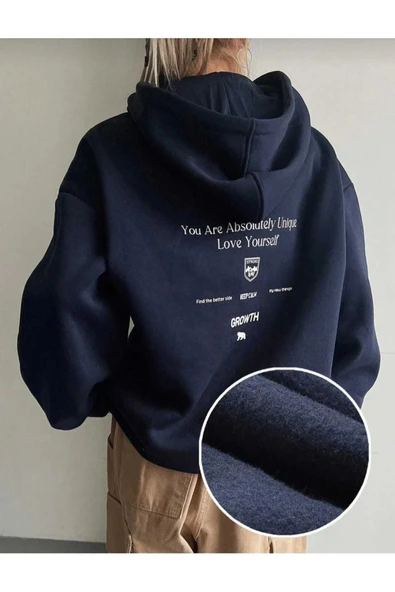 KOZİA OUTDOORS malkoçbey  your self sırt Baskılı  Kapüşonlu Sweatshirt ürün görseli 1