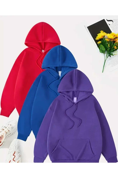 blackbonds 3'lü Avantaj Set Kapüşonlu Sweatshirt ürün görseli 1