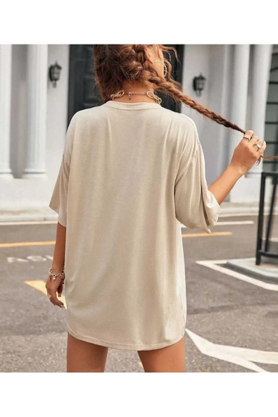 KOZİA OUTDOORS Pamuklu Oversize Basic Unisex Tişört - Resim 2