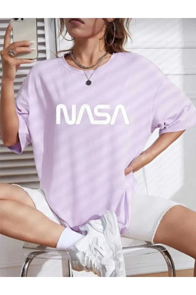 KOZİA OUTDOORS MALOÇBEY lila renk baskılı oversize unisex basic o yaka t-şhirt ürün görseli 1