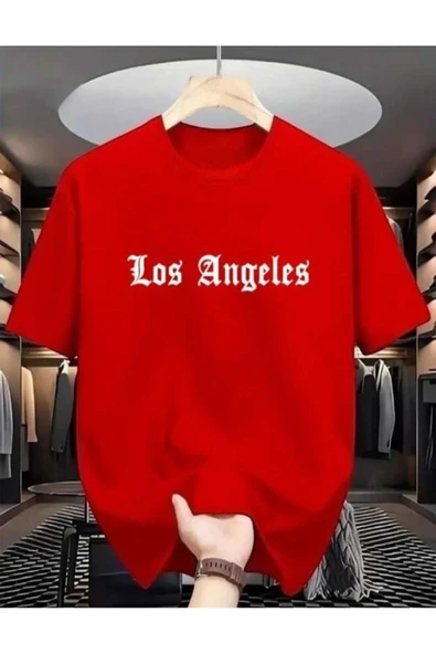 KOZİA OUTDOORS malkoçbey los angeles baskılı oversize unisex basic o yaka t-şhirt ürün görseli 1