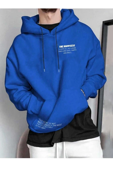 KOZİA OUTDOORS kapüşonlu baskılı unisex oversize sweatşhirt ürün görseli 1
