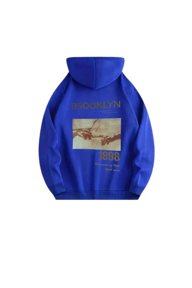 KOZİA OUTDOORS malkoçbey kapüşonlu baskılı oversize unisex sweatşhirt ürün görseli 1