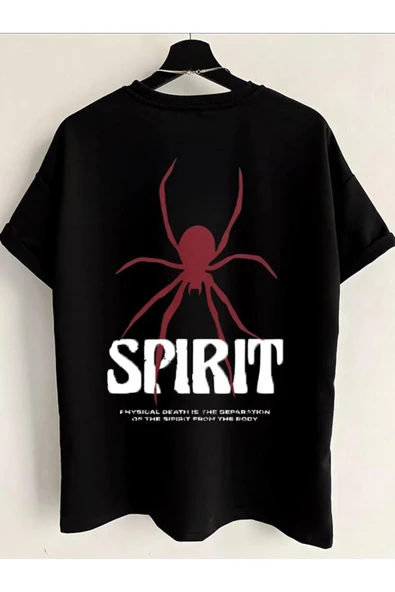 Garalio Oversize Rose Unisex Siyah T-shirt ürün görseli 1