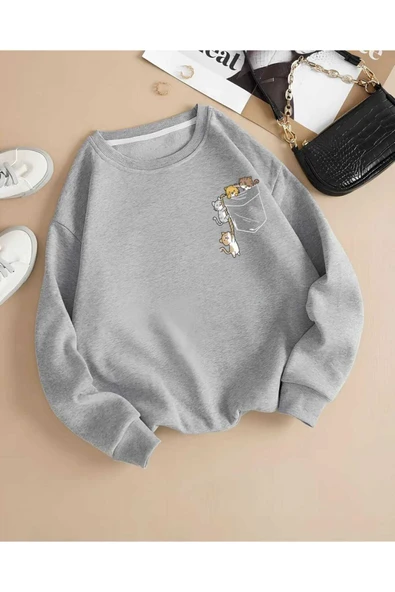 KOZİA OUTDOORS Malkoçbey oyaka baskılı cep baskılı  sweatşhirt ürün görseli 1