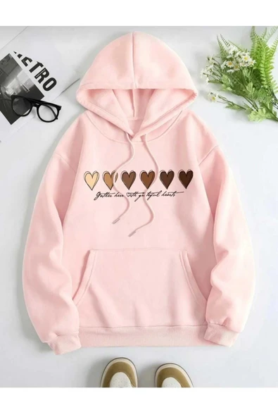 KOZİA OUTDOORS baskılı kapüşonlu unisex oversize sweatşhirt ürün görseli 1