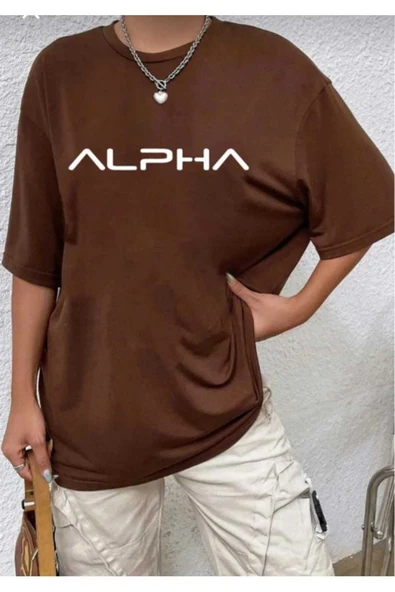 KOZİA OUTDOORS malkoçbey alpha baskılı oversize basic t-şhirt ürün görseli 1