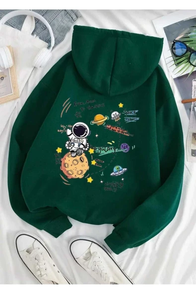 KOZİA OUTDOORS Malkoçbey THE GALAXY baskılı kapüşonlu sweatşhirt ürün görseli 1