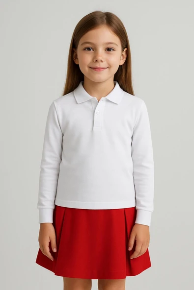 KOZİA OUTDOORS ´polo yaka uzun kollu 6-13 yaş çocuk okul tişört ürün görseli 1