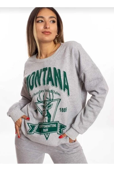 KOZİA OUTDOORS MALKOÇBEY  BASKILI OVERSİZE UNİSEX Sweatshirt ürün görseli 1