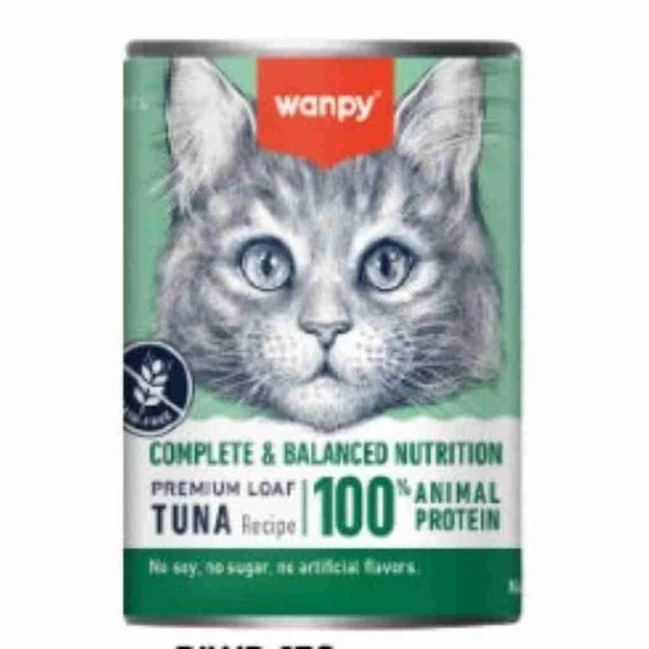 Wanpy Tahılsız %100 Gerçek Et Ton Balıklı Kedi Konservesi 375 gr ürün görseli 1
