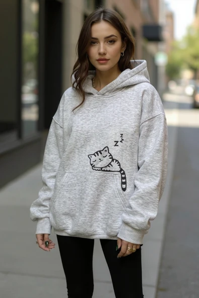 KOZİA OUTDOORS vengeance baskılı oversize unisex swetşhirt ürün görseli 1