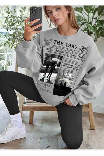 KOZİA OUTDOORS baskılı oyaka  unisex oversize sweatşhirt ürün görseli 1