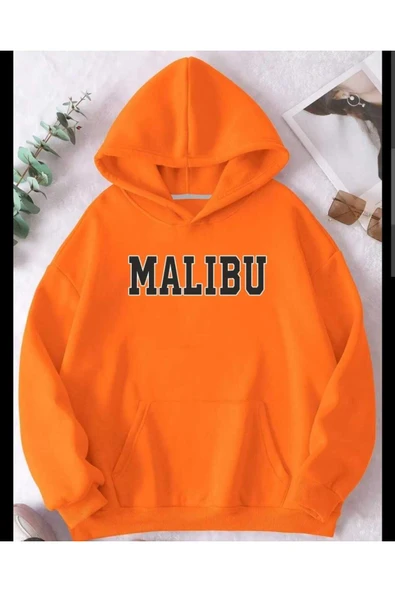 KOZİA OUTDOORS malkocbey malıbu baskılı oranj swetşirt ürün görseli 1