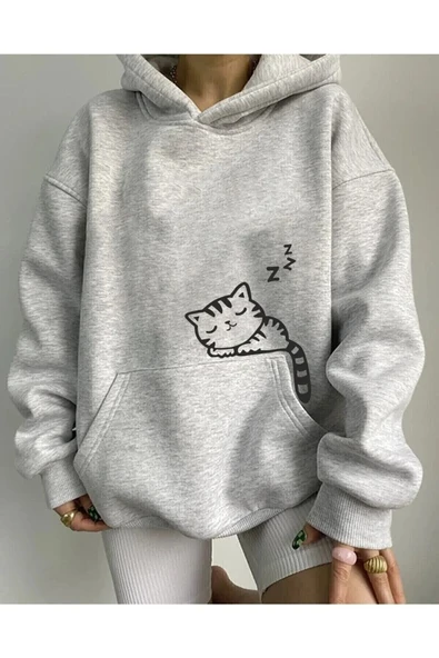 blackbonds kedi Oversize Sweatshirt ürün görseli 1