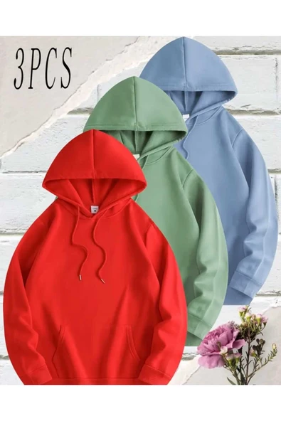 blackbonds 3'lü Avantaj Set Kapüşonlu Sweatshirt - Resim 9