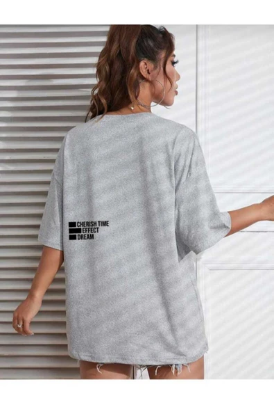 KOZİA OUTDOORS malkoçbey cherısh tıme baskılı overisze unisex basic t-şhirt ürün görseli 1