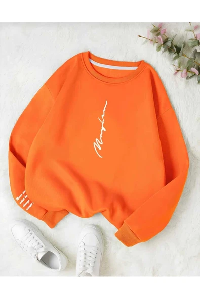 KOZİA OUTDOORS never baskılı oversize unisex bisiklet yaka sweatşhirt ürün görseli 1