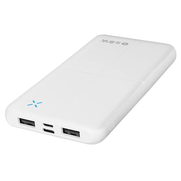 S-Link IP-G12N 10.000mAh MicroUSB + TYPE-C Beyaz Taşınabilir Pil Şarj Cihazı Powerbank ürün görseli 1