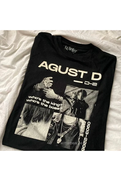 favorconsept Favoriconsept - Bts - Suga Agust D Who's The King Boss Unisex Tişört ürün görseli 1