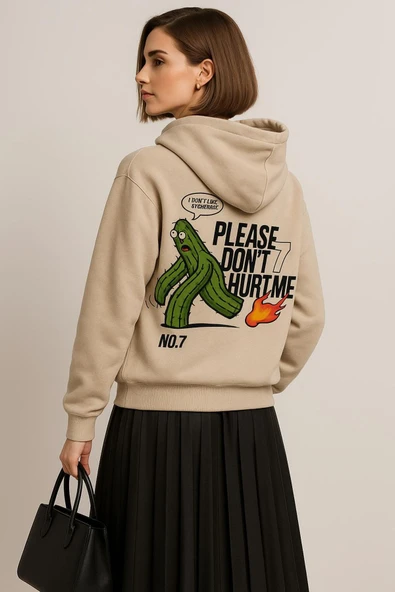 KOZİA OUTDOORS malkoçbey no7 baskılı kapüsonlu oversize unisex swetşhirt ürün görseli 1