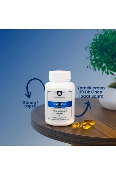 Smart Caps Omega 3 Premium 30 Softgels - Resim 2