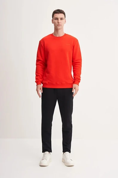 Cazador Kalın Diyagonal Dokulu %100 Pamuk 3 İplik Regular Fit Sweatshirt ürün görseli 1