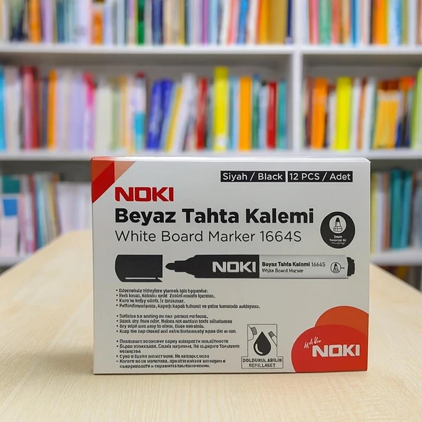 Noki Beyaz Tahta Kalemi Siyah Renk 12 Adet ürün görseli 1