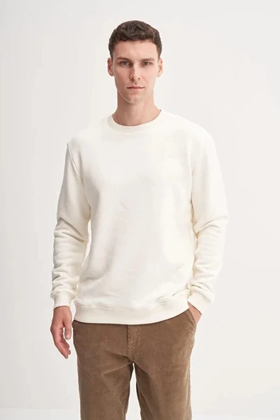Cazador Kalın Diyagonal Dokulu %100 Pamuk 3 İplik Regular Fit Sweatshirt (25K) ürün görseli 1