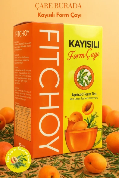 Fitchoy - Kayısılı Form Çay 90 gr x 45 Adet (Biberiye ve Yeşil Çay İlaveli) ürün görseli 1