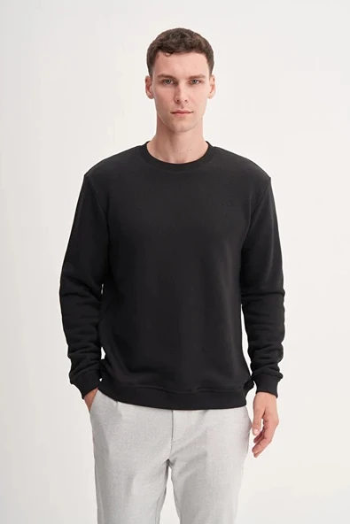 Cazador Kalın Diyagonal Dokulu %100 Pamuk 3 İplik Regular Fit Sweatshirt (25K) ürün görseli 1