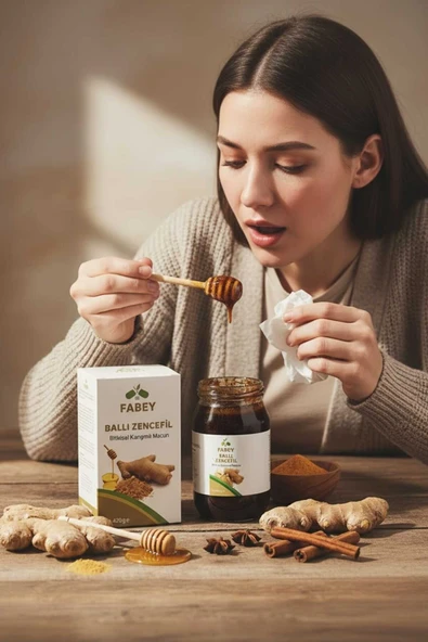 esfabey  Neşe Natural Ballı Zencefilli Bitkisel Karışımlı Macun 420gr ürün görseli 1