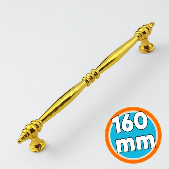 Mobilya Mutfak Dolabı Çekmece Dolap Kapak Kulpu Düz Metal Kulp Kulbu Kulpları 160 Mm Gold ürün görseli 1