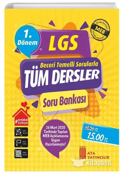 Ata 8.Sınıf Lgs Tüm Dersler 1.Dönem Soru Bankası ürün görseli 1