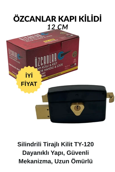 Kapı Kilidi 12 cm – Kısa Model, Karşılıksız | Silindrili Tirajlı Kilit TY-120 | Dayanıklı Yapı, Güvenli Mekanizma ve Uzun Ömürlü Kapı Kilidi Çözümü ürün görseli 1