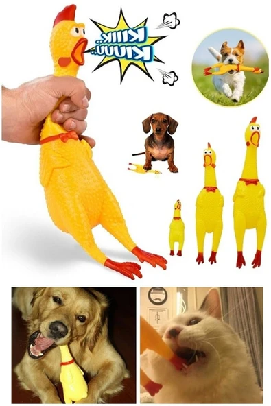 Ses Çıkaran Tavuk Kedi Köpek Oyuncağı 30 cm. ürün görseli 1
