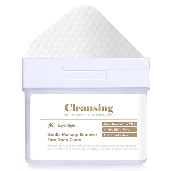DERMAL Rice Bubble Temizleme Pedi Makyaj Temizleyici Peeling Etkili ve Nemlendirici Temizleme Pedi ürün görseli 1