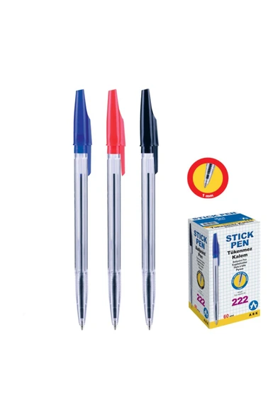 Tükenmez Kalem 1 mm 20 Adet ürün görseli 1