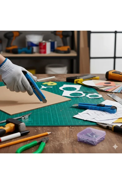 Ark Standart Maket Bıçağı 18 mm Mavi Renk 4 Adet ürün görseli 1