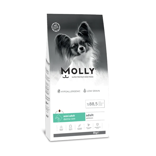 Molly Hipoalerjenik Düşük Tahıllı Somonlu Küçük Irk Yetişkin Köpek Maması 8 Kg ürün görseli 1