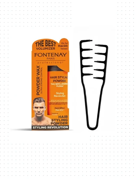 Fontenay Saç Şekillendirici Pudra Toz Wax Ultra Strong 20gr + Mucizevi Saç Tarağı 2'li Set ürün görseli 1