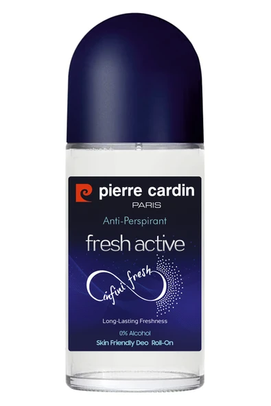 Pierre Cardin Roll-on Kadın Deodorant Ter Kokusu Önleyici Leke Bırakmayan 48 Saat Anti-perspirant Koruma -Fresh Active - Aktif Ferahlık - 50 ml ürün görseli 1