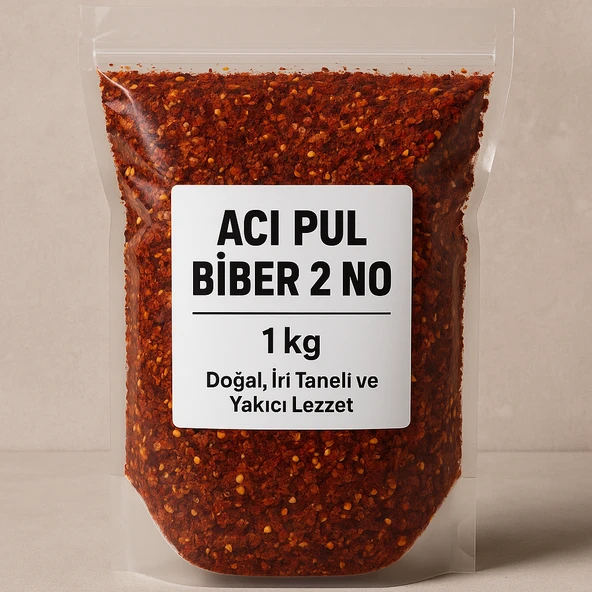 Acı Pul Biber 2 No – 1 kg | Doğal, İri Taneli ve Yakıcı Lezzet ürün görseli 1