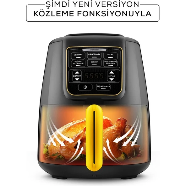 Karaca Air Pro Cook Köz XL Airfryer Black Gold 4 Kişilik ürün görseli 1