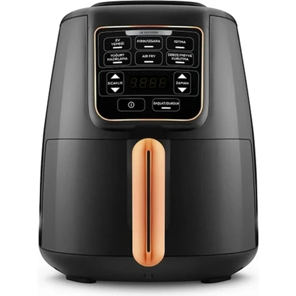 Karaca Air Pro Cook XL 2 in 1 Konuşan Airfryer Black Copper 4 Kişilik ürün görseli 1