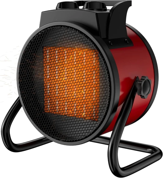 Heater 3000 W Kırmızı Fanlı Isıtıcı