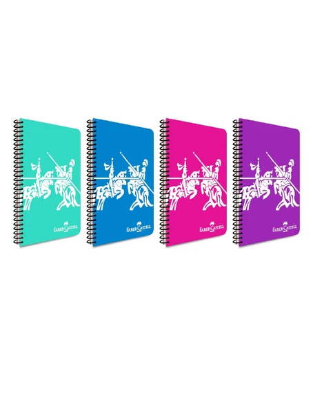 FABER CASTELL PP KAPAK KNİGHTS CANLI SP. DEFTER 80 YP KARELİ ürün görseli 1