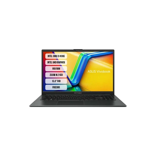 Asus VivoBook Go 15 E1504GA-NJ251 Intel Core i3-N305 8GB 256GB SSD 15.6" Freedos Taşınabilir Bilgisayar ürün görseli 1