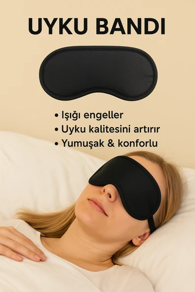 Işığı Geçirmez Yumuşak Rahat Uyku Bandı Uyku Gözlüğü Araba Ev Ofis Spa Meditasyon Göz Bandı ürün görseli 1
