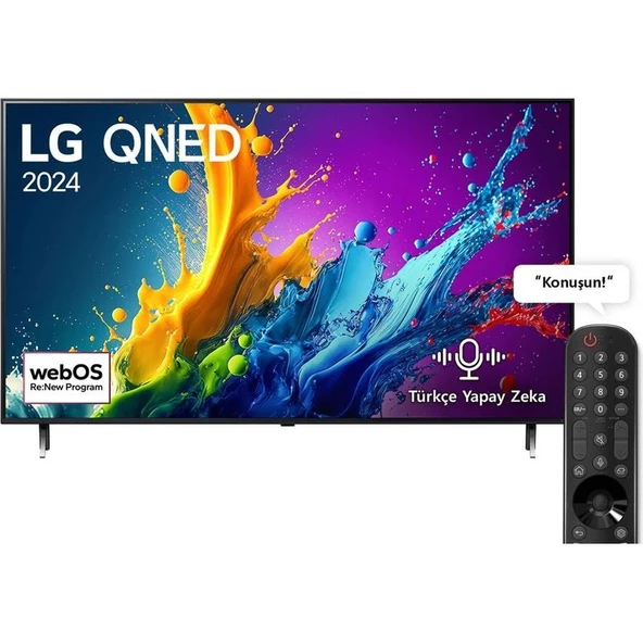 LG 55QNED80T 55" 139 Ekran Uydu Alıcılı 4K Ultra HD Smart LED TV ürün görseli 1